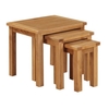 Hart Wooden Nest Of Tables In Oak Finish