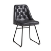 hayton genuine leather dining chair in vintage black