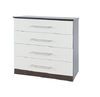 Heaven 4 Drawer Wider Chest In Dark Wood With White Wood