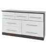Heaven 7 Drawer Combi Chest In Dark Wood With White Wood