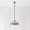hinton tiffany glass pendant ceiling light in multicolour