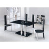 Holly Rectangle Black Glass Dining Table And 6 Dining Chairs