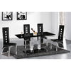 Holly Rectangle Black Glass Dining Table And 6 Miller Chairs