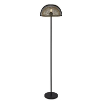 Honeycomb Floor Lamp In Black Outer With Gold Inner