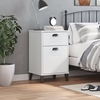 hove wooden bedside cabinet with 1 door 1 drawers in white