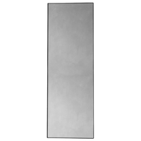 hurstan large rectangular leaner mirror in black frame