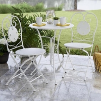 Intellifit Steel Set Of 3 Small Space Bistro Patio Set In White