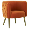 intercrus upholstered fabric tub chair in orange
