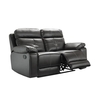 ISofa 2 Seater Recliner Sofa In Black Leather