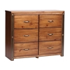Javelin Chest of Drawers In Antique Brown Pine With 3+3 Drawers
