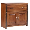 Javelin Compact Sideboard In Antique Brown Pine With 2 Doors