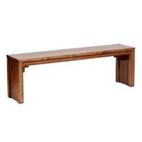 Javelin Dining Bench Rectangular In Antique Brown Pine