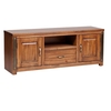 Javelin LCD TV Stand In Antique Brown Pine With 2 Doors