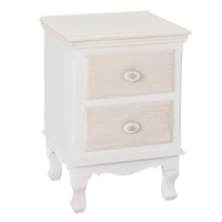 Jedburgh Wooden Bedside Cabinet In Cream With 2 Drawers