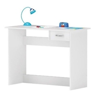 Jonas Wooden Computer Desk In Pearl White With 1 Drawer