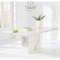 Kempton Marble Large Dining Table Rectangular In White