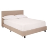 khambalia fabric double bed in beige