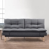 Krevia Faric Sofa Bed In Grey With Wooden Legs