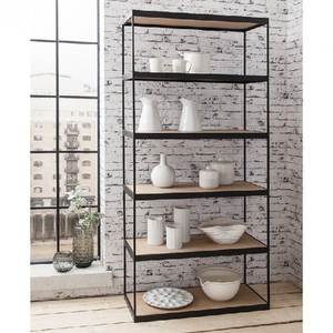 Kross Display Stand In Wild Oak With Black Metal Framework