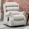 Ladbroke Fabric Petite Electric Recliner Chair In Wheat