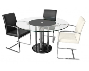 Lazy Susan Dining Table with 4 G501 Dining Chairs,  fw562