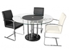 Lazy Susan Dining Table with 4 G501 Dining Chairs,  fw562