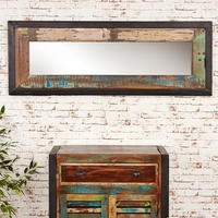 london urban chic wooden rectangular wall mirror