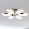 lori 6 led ceiling light in chrome with crushed ice effect shade