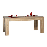 Lucena Light Oak Finish Rectangular Dining Table Only