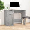 Lucos Wooden Laptop Desk With 1 Door 1 Drawer In Grey Sonoma Oak