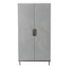 lucy wooden wardrobe with 2 doors in grey oak
