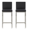 Ludlow Bar Stool In Black Faux Leather In A Pair