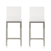 Ludlow Bar Stool In White Faux Leather In A Pair
