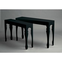 Luis Set of 2 Console And Accent Tables In Black High Gloss