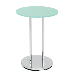 Lupus Round End Table Mint and Chrome,  33660