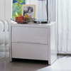 Madrid High Gloss White 2 Drawers Bedside cabinet