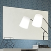 maestro wall mirror rectangular large in white high gloss frame