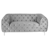 Malpick Velvet Upholstered 2 Seater Sofa In Mink