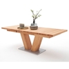Managua Extending Rectangular Dining Table In Beech Heartwood