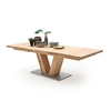 Managua Extending Rectangular Dining Table In Bianco Oak