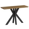 manhattan rectangular wooden console table in light walnut