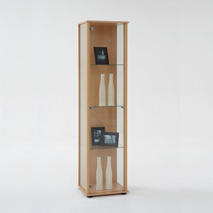 Marine Modern Glass Display Cabinet In Beech