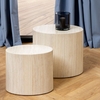 marion wooden nesting coffee tables oval in light oak