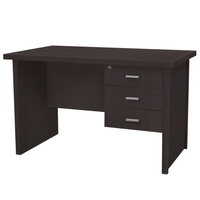 Marios Wooden Computer Desk Medium In Wenge With 3 Drawers