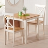 Maro Extending Oak And Cream Dining Table With 2 Chertan Chairs