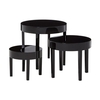 martos high gloss nest of 3 tables in black