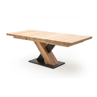 Marvel Extendable Large Dining Table Rectangular In Bianco Oak
