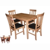 Massa Small Rectangular Dining Table With 4 Matching Chairs