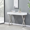 mayline high gloss console table in white