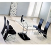 Maze Clear Glass Table And 6 D212 Chairs